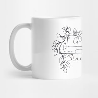 Sincronisity Black &White Hand drawn shelf Mug